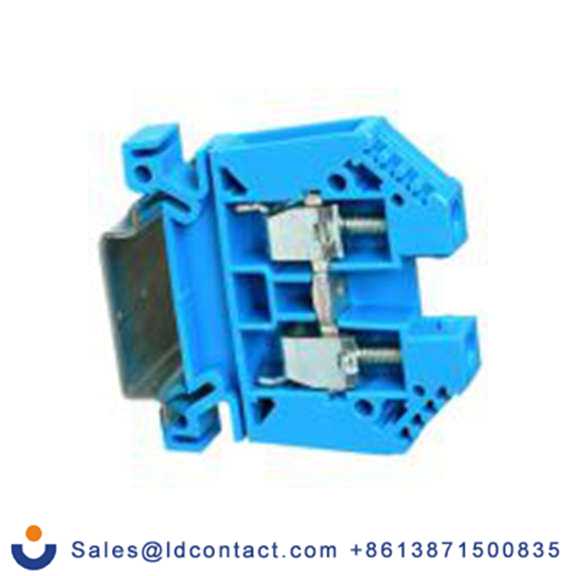 RS PRO,262-4199,1 馈通端子块, 1 kV, 10 mm²CSA, 蓝色 笼式弹簧夹