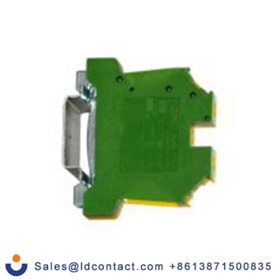 RS PRO,262-4217,1路 接地端子排, DIN 导轨型, CSA 10 mm², 20/6 AWG线规, 58 mm长 笼式弹簧夹, 10 mm宽, 黄色, 绿色 cUL 聚酰胺 66外壳