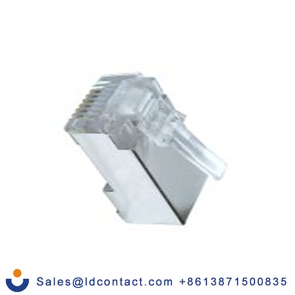 RS PRO,266-2641,RJ45 公 五类, 电缆, 电缆安装 RJ45 连接器, 1口, 8路, 屏蔽, 直向