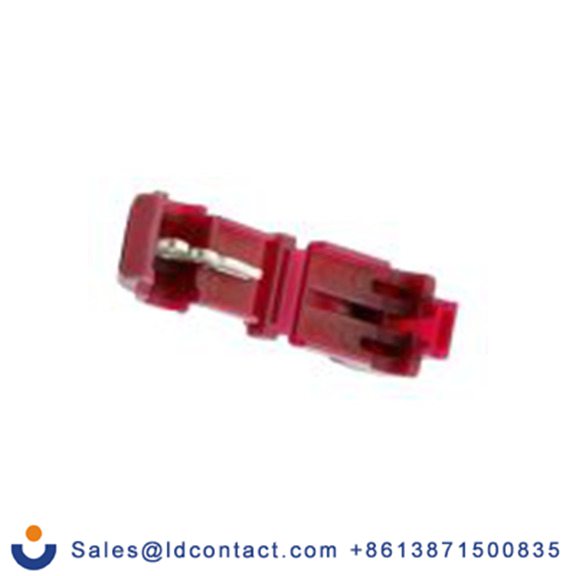 RS PRO,270-7445,电线接头连接器, T型抽头, 红色, Φ9.8 mm, 绝缘, 37 mm总长, 镀锡触点 18 AWG