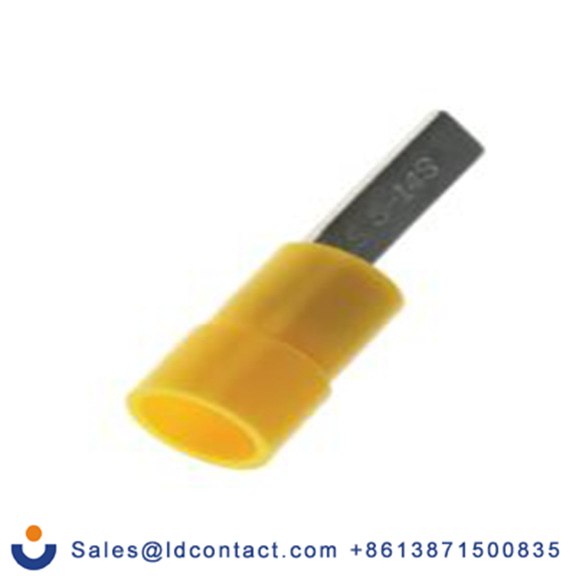 RS PRO,270-7468,片型端子, 插片4 mm宽x14 mm长, 绝缘x1 mm厚 12 AWG, 黄色 10 AWG, 乙烯基绝缘