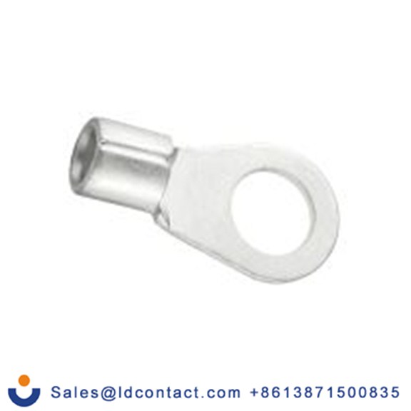 RS PRO,270-7476,非绝缘 铜 圆形端子, Φ6.5 mm内环 12 AWG, 6.5 mm螺栓, 银色 10 AWG, -40 °C至150 °C E245391系列