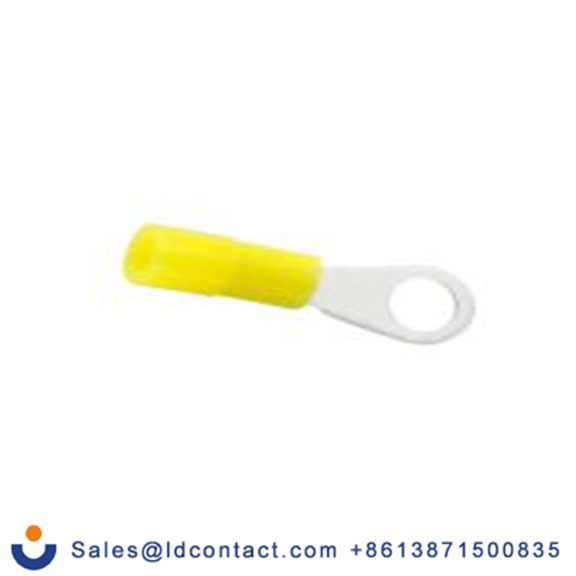 RS PRO,270-7478,绝缘 铜 圆形端子, Φ2.2 mm内环 26 AWG, M2螺栓, 黄色 22 AWG, -40 °C至105 °C