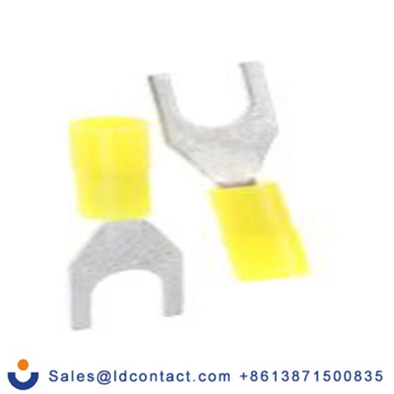 RS PRO,270-7481,绝缘 叉型端子, M3.5螺栓, 黄色, 最小电线尺寸: 26 AWG 22 AWG, 6 mm宽, 0.5 mm厚, 镀锡触点 尼龙