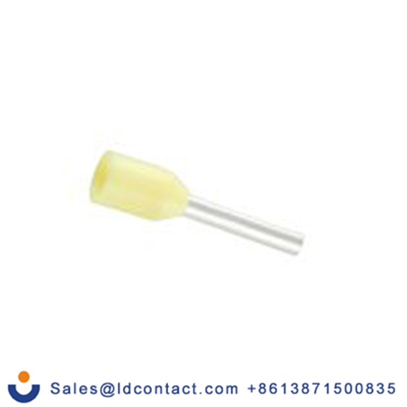 RS PRO,270-7486,绝缘 鞋带套圈, 黄色, Φ1.1 mm x 6 mm引脚, 最大电线尺寸 24 AWG, 总长10.4 mm