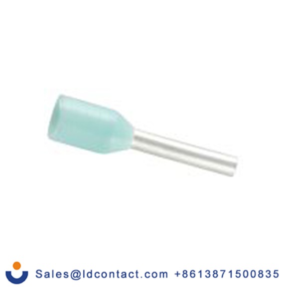 RS PRO,270-7490,绝缘 鞋带套圈, 青绿色, Φ1.1 mm x 6 mm引脚, 最大电线尺寸 22 AWG, 总长10.4 mm