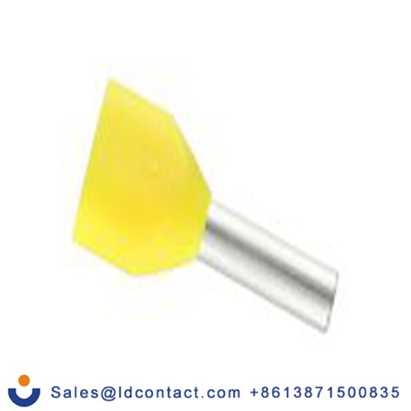 RS PRO,270-7499,绝缘 鞋带套圈, 黄色, Φ1.7 mm x 8 mm引脚, 最大电线尺寸 18 AWG, 总长14.3 mm