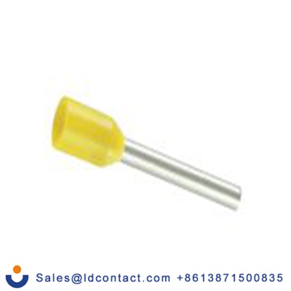 RS PRO,270-7505,绝缘 鞋带套圈, 黄色, Φ1.7 mm x 12 mm引脚, 最大电线尺寸 18 AWG, 总长18.3 mm