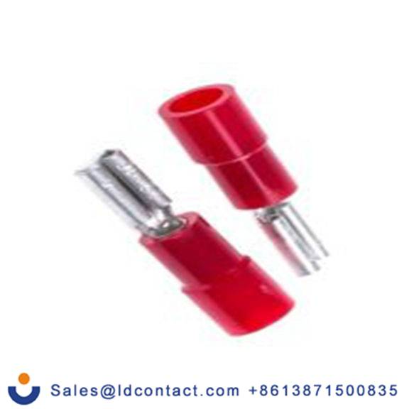 RS PRO,270-7580,绝缘 压接端子 母插, 2.8 x 0.5 mm接片, 红色 插簧端子, 聚碳酸脂绝缘, 镀锡 22 AWG 黄铜触点, 最大线规16 AWG