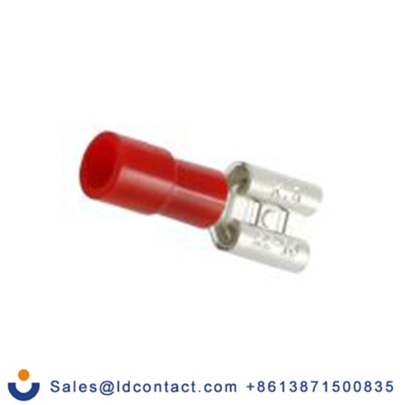 RS PRO,270-7583,绝缘 压接端子 母插, 6.35 x 0.8 mm接片, 红色 插簧端子, 聚碳酸脂绝缘, 镀锡 22 AWG 黄铜触点, 最大线规16 AWG