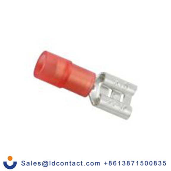 RS PRO,270-7588,绝缘 压接端子 母插, 6.35 x 0.8 mm接片, 红色 插簧端子, 尼龙绝缘, 镀锡 22 AWG 黄铜, 铜触点, 最大线规16 AWG