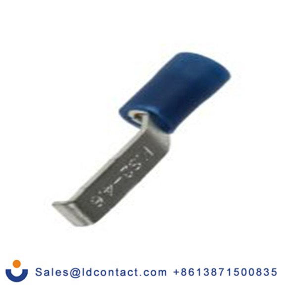 RS PRO,270-7604,片型端子, 插片4.6 mm宽x17.4 mm长, 绝缘x0.8 mm厚 带钩 16 AWG, 蓝色 14 AWG, 乙烯基绝缘