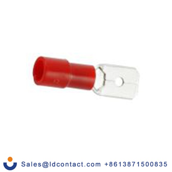 RS PRO,270-7605,绝缘 压接端子 公, 6.35 x 0.8 mm接片, 红色 插簧端子, 聚碳酸脂绝缘, 镀锡 22 AWG 黄铜触点, 最大线规16 AWG