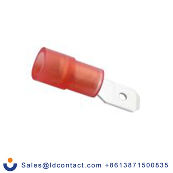 RS PRO,270-7606,绝缘 压接端子 公, 4.75 x 0.8 mm接片, 红色 插簧端子, 尼龙绝缘, 镀锡 22 AWG 黄铜, 铜触点, 最大线规16 AWG