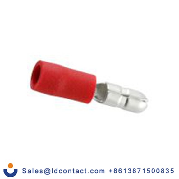 RS PRO,270-7608,压接子弹型连接器 公, 绝缘, Φ4 mm弹头, 红色, 乙烯基绝缘, 22 AWG, 16 AWG, 21.5 mm总长