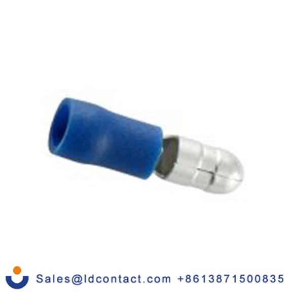 RS PRO,270-7609,压接子弹型连接器 公, 绝缘, Φ5 mm弹头, 蓝色, 乙烯基绝缘, 16 AWG, 14 AWG, 21.2 mm总长