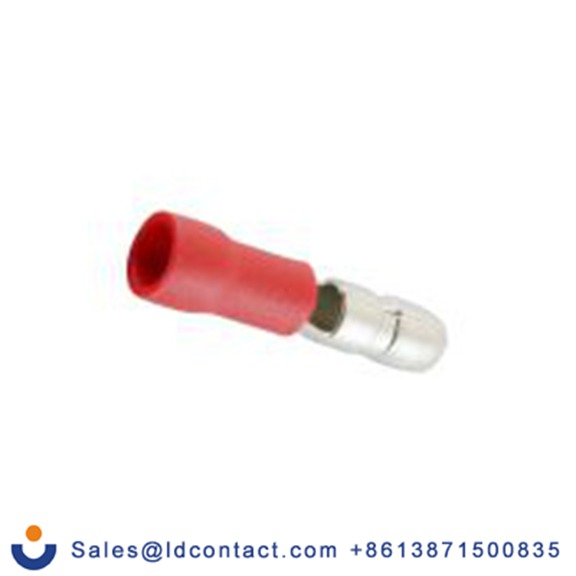 RS PRO,270-7610,压接子弹型连接器 公, 绝缘, Φ4 mm弹头, 红色, 乙烯基绝缘, 22 AWG, 16 AWG, 21 mm总长