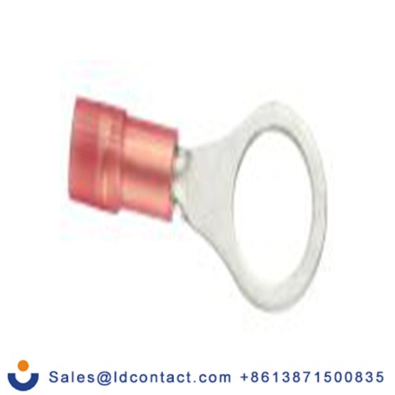 RS PRO,270-7627,绝缘 铜 圆形端子, Φ8.4 mm内环 22 AWG, M8螺栓, 红色 16 AWG, -40 °C至105 °C E245391系列