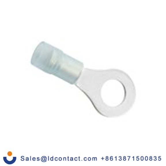 RS PRO,270-7628,绝缘 铜 圆形端子, Φ6.4 mm内环 16 AWG, M6螺栓, 蓝色 14 AWG, -40 °C至105 °C E245391系列