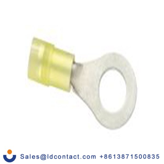 RS PRO,270-7631,绝缘 铜 圆形端子, Φ8.4 mm内环 12 AWG, M8螺栓, 黄色 10 AWG, -40 °C至105 °C E245391系列