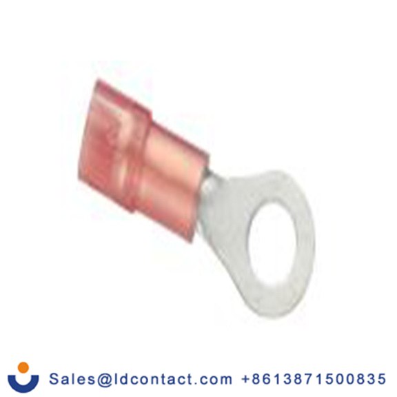 RS PRO,270-7632,绝缘 铜 圆形端子, Φ4.3 mm内环 22 AWG, M4螺栓, 红色 16 AWG, -40 °C至105 °C E245391系列