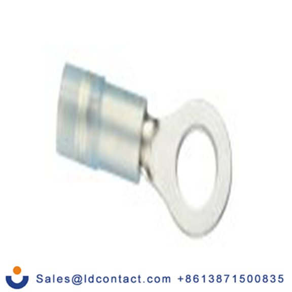 RS PRO,270-7633,绝缘 铜 圆形端子, Φ5.3 mm内环 16 AWG, M5螺栓, 蓝色 14 AWG, -40 °C至105 °C E245391系列