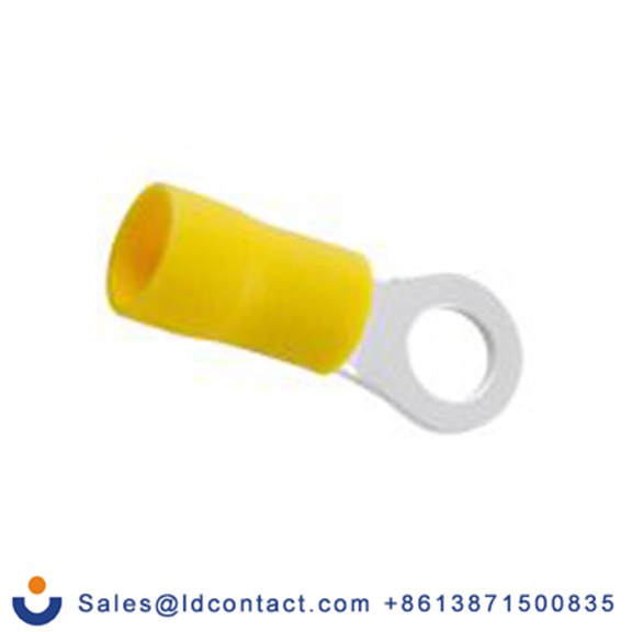 RS PRO,270-7638,绝缘 铜 圆形端子, Φ5.3 mm内环 12 AWG, 5.3 mm螺栓, 黄色 10 AWG, -40 °C至105 °C E245391系列