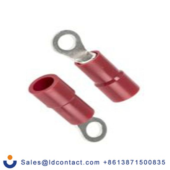 RS PRO,270-7640,绝缘 铜 圆形端子, Φ3.2 mm内环 22 AWG, M3螺栓, 红色 16 AWG, -40 °C至105 °C E245391系列