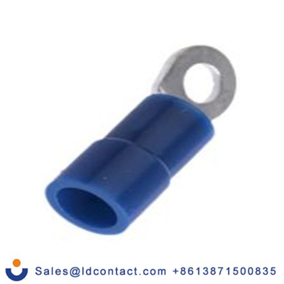 RS PRO,270-7641,绝缘 铜 圆形端子, Φ3.2 mm内环 16 AWG, M3螺栓, 蓝色 14 AWG, -40 °C至105 °C E245391系列