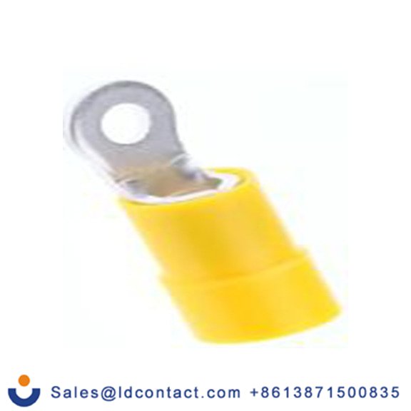 RS PRO,270-7642,绝缘 铜 圆形端子, Φ3.2 mm内环 12 AWG, M3螺栓, 黄色 10 AWG, -40 °C至105 °C E245391系列