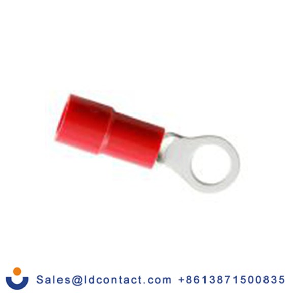 RS PRO,270-7647,绝缘 铜 圆形端子, Φ4.3 mm内环 22 AWG, M4螺栓, 红色 16 AWG, -40 °C至105 °C E245391系列