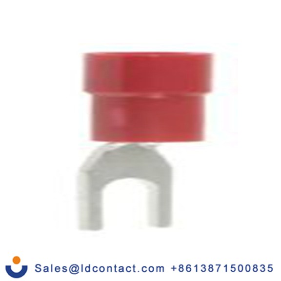 RS PRO,270-7656,绝缘 叉型端子, 3.7 mm螺栓, 红色, 最小电线尺寸: 22 AWG 16 AWG, 5.7 mm宽, 0.75 mm厚, 镀锡触点 乙烯基