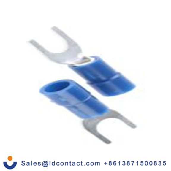 RS PRO,270-7660,绝缘 叉型端子, 5.3 mm螺栓, 蓝色, 最小电线尺寸: 16 AWG 14 AWG, 7.9 mm宽, 0.8 mm厚, 镀锡触点 乙烯基