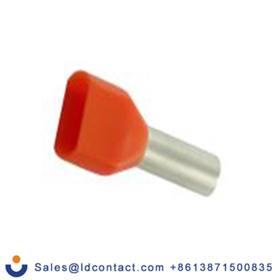 RS PRO,270-7662,绝缘 鞋带套圈, 橙色, Φ1.4 mm x 8 mm引脚, 最大电线尺寸 20 AWG, 总长14.5 mm, Twin系列