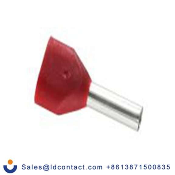 RS PRO,270-7665,绝缘 鞋带套圈, 红色, Φ2.3 mm x 8 mm引脚, 最大电线尺寸 16 AWG, 总长15.5 mm, Twin系列