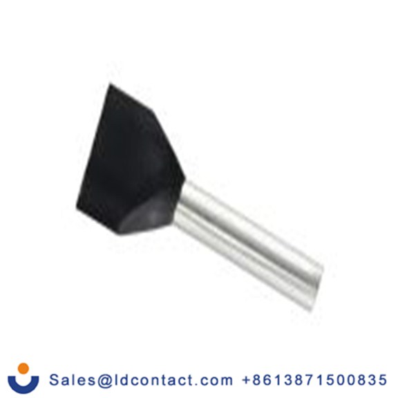 RS PRO,270-7666,绝缘 鞋带套圈, 黑色, Φ2.3 mm x 12 mm引脚, 最大电线尺寸 16 AWG, 总长19.5 mm, Twin系列