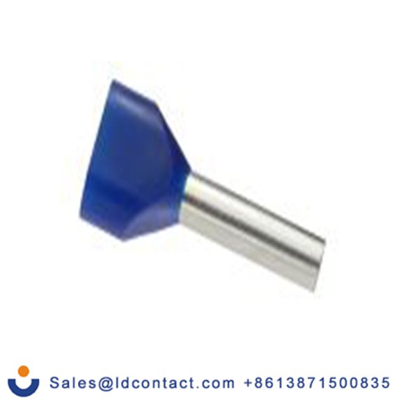 RS PRO,270-7667,绝缘 鞋带套圈, 蓝色, Φ2.9 mm x 13 mm引脚, 最大电线尺寸 14 AWG, 总长21.5 mm, Twin系列