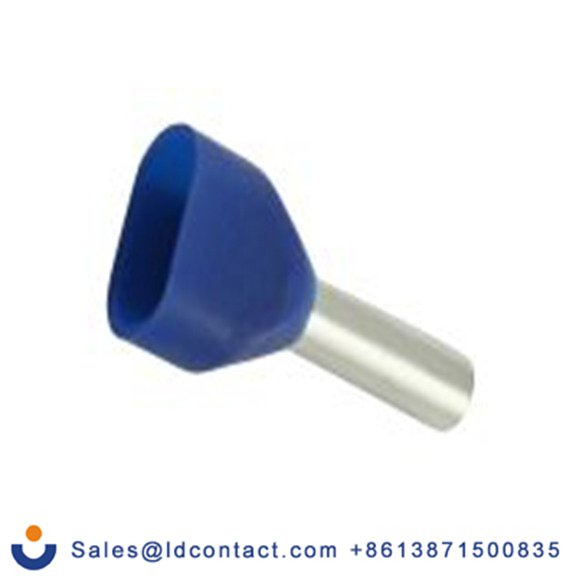 RS PRO,270-7668,绝缘 鞋带套圈, 蓝色, Φ1.8 mm x 8 mm引脚, 最大电线尺寸 18 AWG, 总长14.7 mm, Twin系列