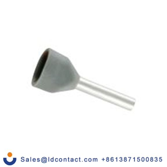 RS PRO,270-7670,绝缘 鞋带套圈, 灰色, Φ1.8 mm x 10 mm引脚, 最大电线尺寸 18 AWG, 总长16.7 mm, Twin系列