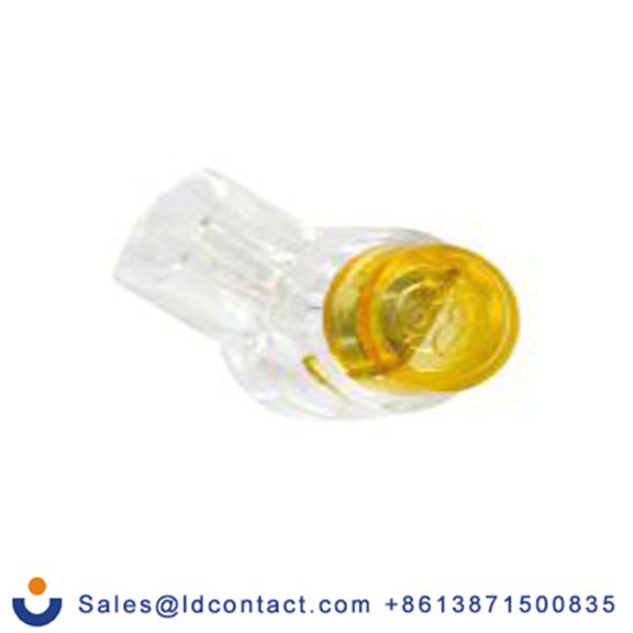 RS PRO,270-7671,对接端子, 对接, 黄色, 白色, Φ8.8 mm, 绝缘, 12.5 mm总长 22 AWG