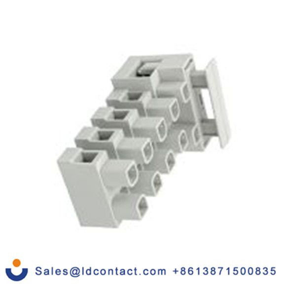 RS PRO,271-8283,熔断保护端子板, 5路, 16 mm节距, 250 V 20A, 线规25 mm², 螺钉接线端子安装, 灰色 螺钉, CFTBN系列