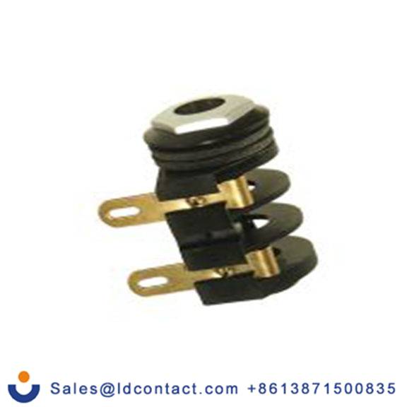 RS PRO,279-5430,6.35mm, 面板安装 插座 母插 焊片, 插孔连接器 5A 成角度, 镀金触芯, 黑色