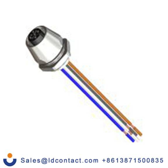 RS PRO,283-4997,M12 工业圆形连接器 插头, 插座, 4芯, 面板安装, 母插芯, 250.0 V, IP40