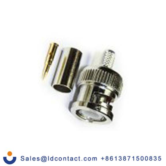 RS PRO,283-7114,BNC 连接器 公, 50 Ω, 电缆安装, 直向, 用于RG223线 10-005系列 压接