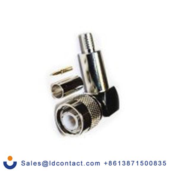 RS PRO,283-7125,TNC 连接器 公, 50 Ω, 电缆安装, 直角, 用于RG58线 13-104系列 压接