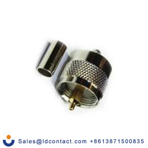 RS PRO,283-7127,UHF 连接器 公, 50 Ω, 电缆安装, 直向, 用于RG213线 20-005系列 压接