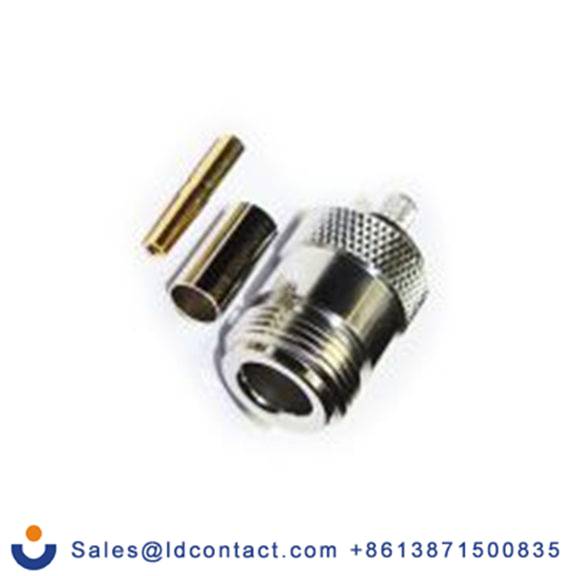 RS PRO,283-7134,N 连接器 母插, 50 Ω, 电缆安装, 直向, 用于RG58线 25-054系列 压接