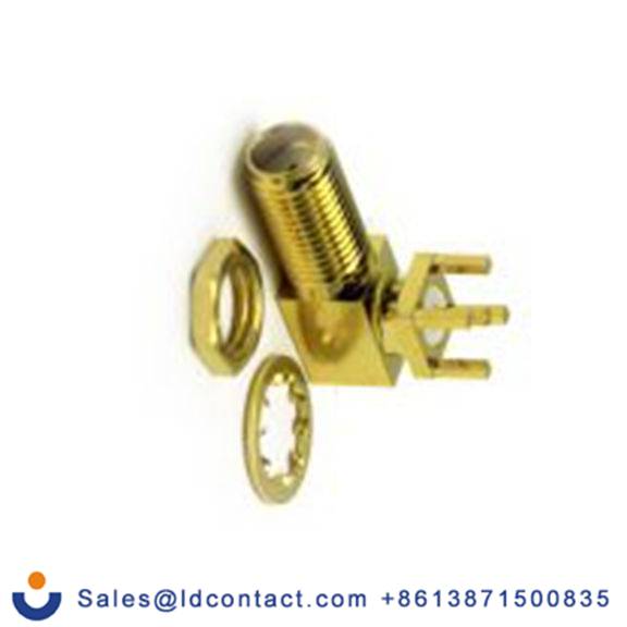 RS PRO,283-7150,SMA 连接器 母插, 50 Ω, PCB安装, 直角 30-468系列 焊接