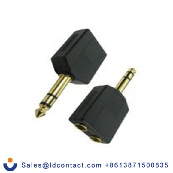 RS PRO,286-2893,影音连接适配器 6.35 mm立体声类型 6.35 mm立体声类型 直向, 镀镀金触点, 聚氯乙烯外壳