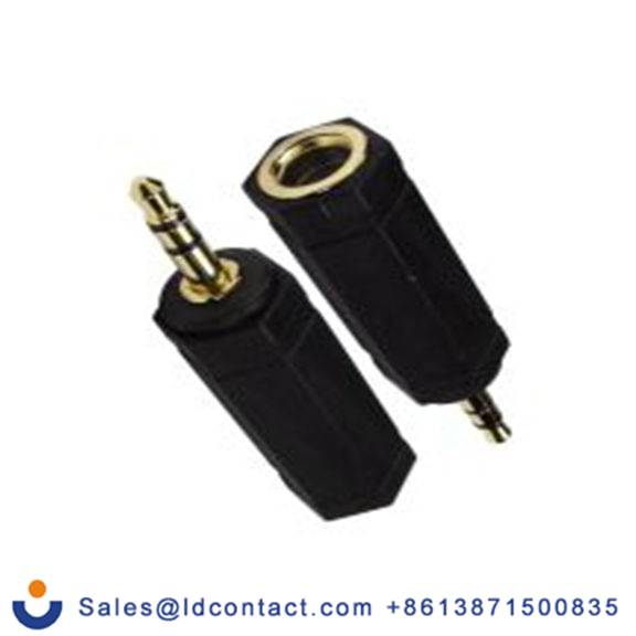 RS PRO,286-2896,影音连接适配器 3.5mm 立体声类型 公 6.35 mm立体声类型 直向, 镀金色触点 母插, 聚氯乙烯外壳